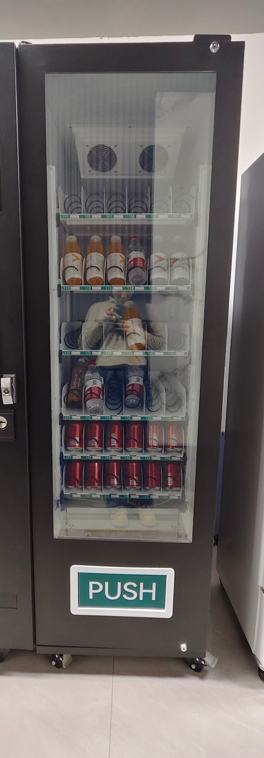 Smart Drink & Snack Combo Vending Machine - Black